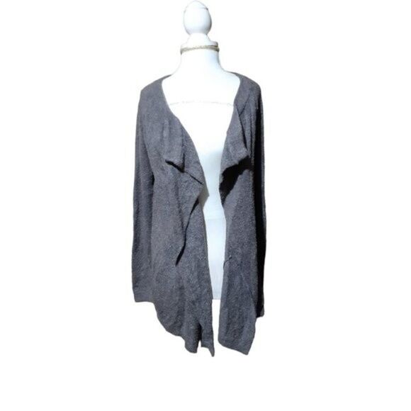 Barefoot Dream Bamboo Chic Open Cardigan With Pockets Grey Long Sleeves  XS/S - Picture 3 of 10